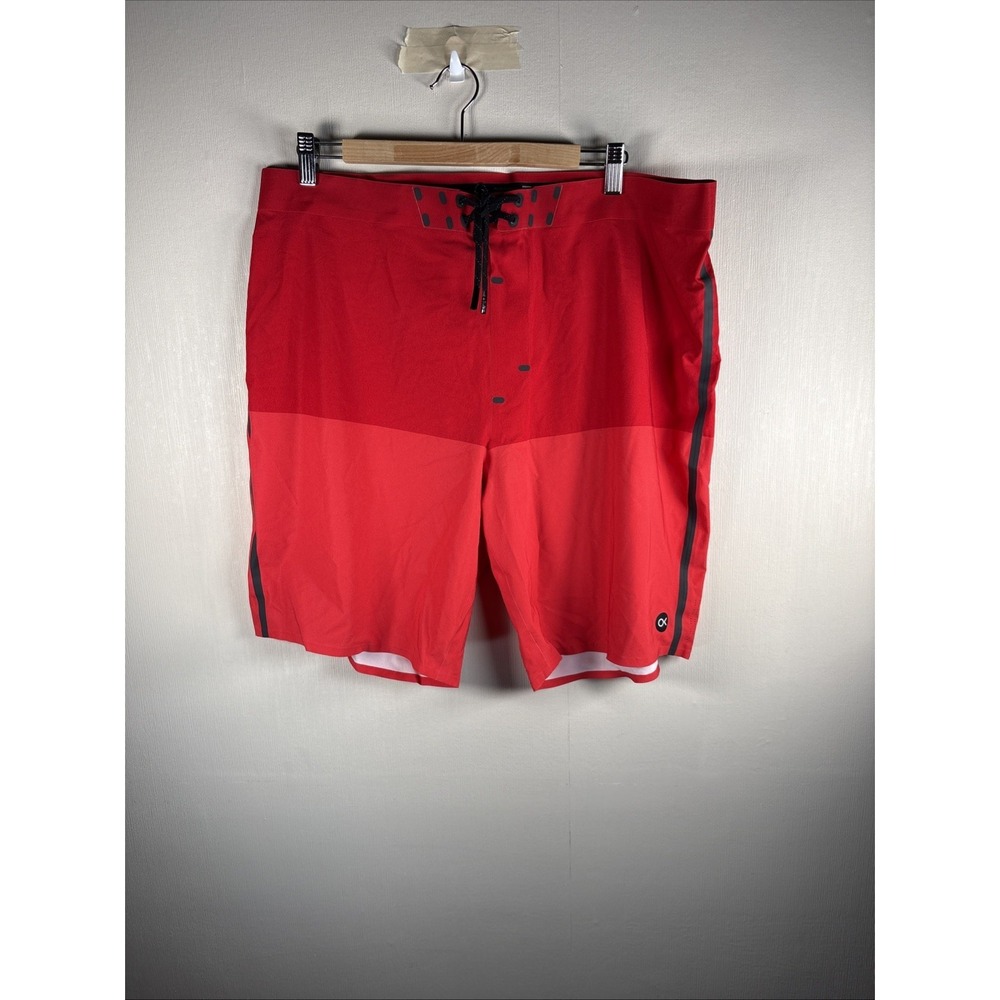 Mens Outerknown Apex Swim Trunks Mens 36 Red Stretch Quick Dry Beach Surfing